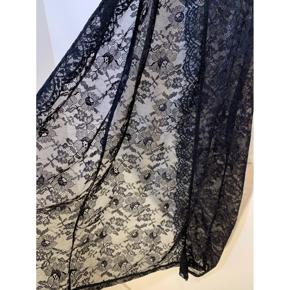 Whimsigoth Floral Lace Slip Dress S Sheer Coquette‎ fairy grunge Romantic Women - Picture 5 of 7